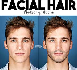 极品PS动作－脸部胡须：Facial Hair Photoshop Action